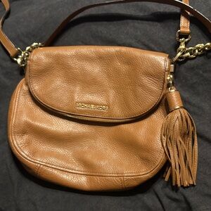 Michael Kors Bedford Brown Leather Crossbody with Tassel